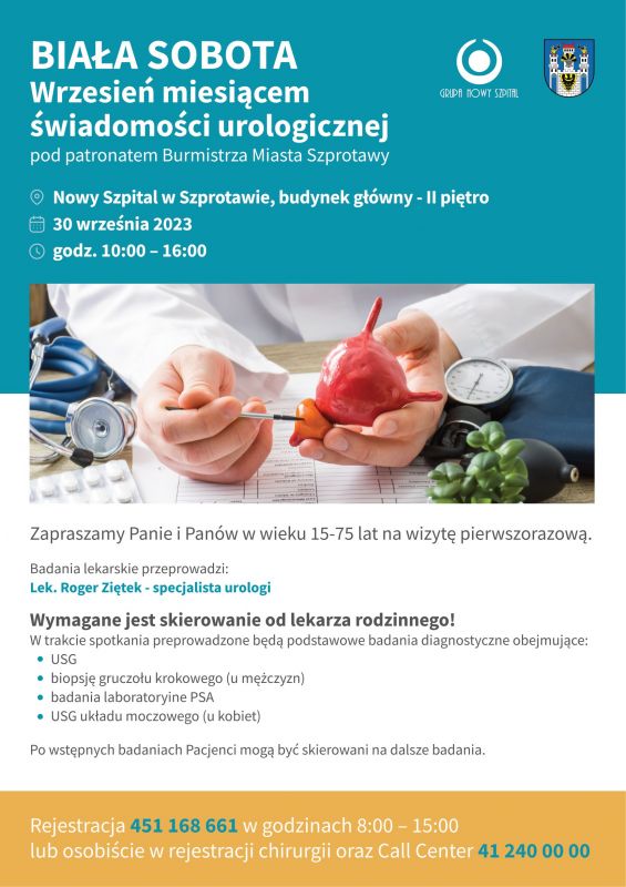 plakat biała sobota szpitalo szprotawa 30 września